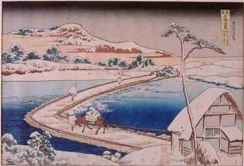 Turn your images into Ukiyo-E(New), Style Transfer, Online, AI, Use Style:The pontoon bridge.jpg